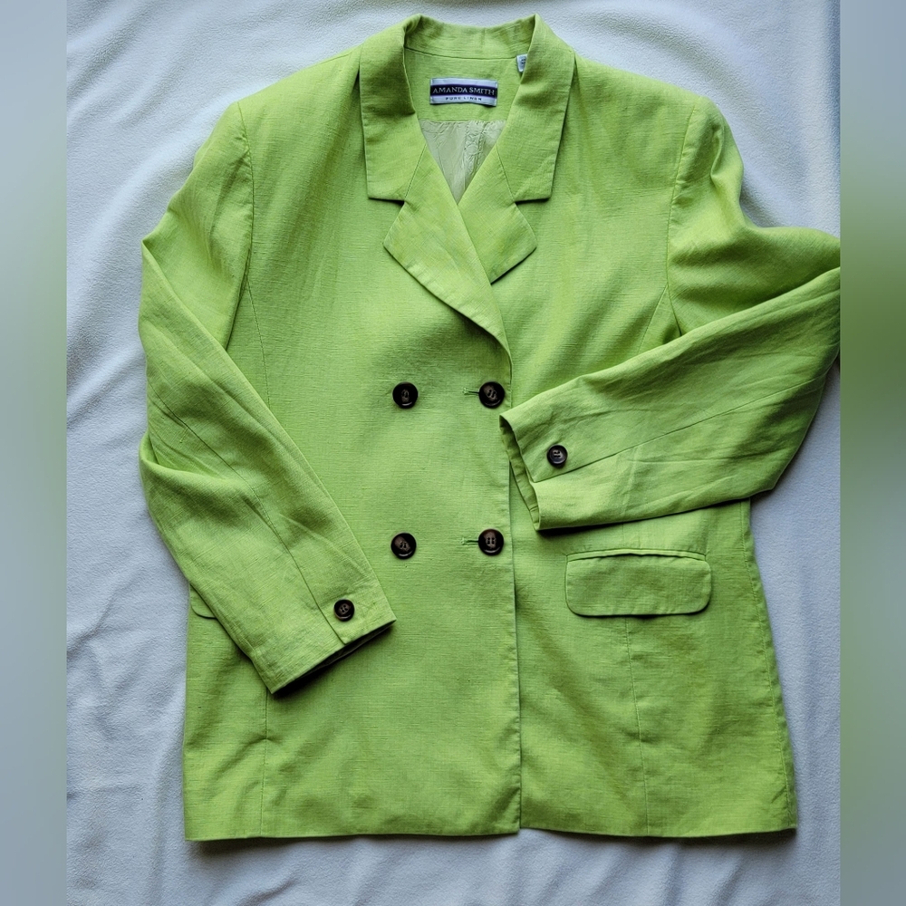 Accent blazer, linen, size 14
